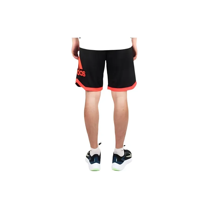Adidas Casual Shorts Men's Black Neon Orange-2