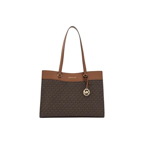 MICHAEL KORS Jet Set Travel Coated Canvas detail Bag, Shopping Bag, Handbag, Shoulder Bag Tubas Women's Brown
