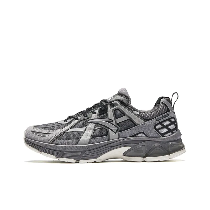 Anta Life Collection Anti-Slip Wear-Resistant Low-Top Casual Shoes Men's Black Gray-0