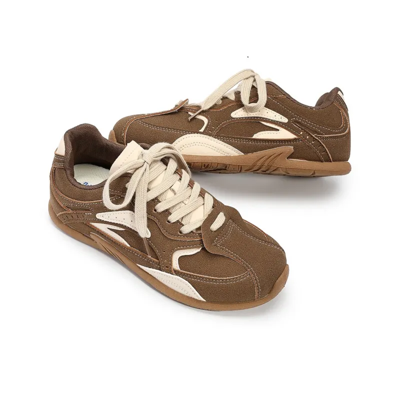 Feiyue Skateboard Shoes Women's Low Top Brown/Khaki-10