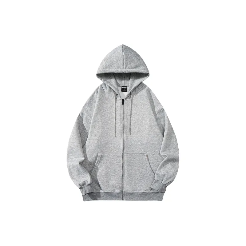 ZMOH Plain Net Series Cardigan Sweatshirt Unisex Couple's-4