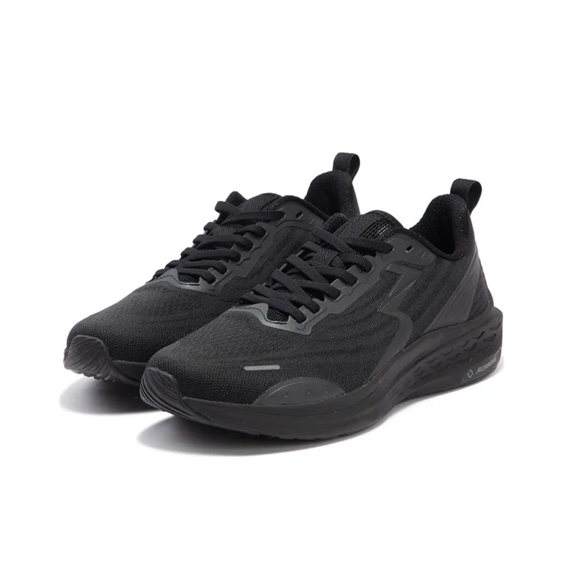 361° FlyFish 1 Cushioned Wear Resistant Breathable Low Top Casual Running Shoes Men's Black-2