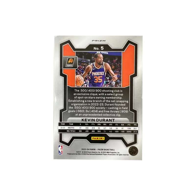 PANINI Kevin KD Suns Team Prizm Collection Red Crush Refractor Player Card Rare Card Sports Cards 1 Pc-1