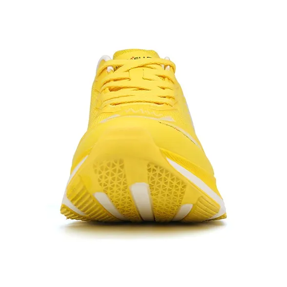 Kung Fu Run Cushioning, Slip Resistant, And Abrasion Resistant Low Top Running Shoes Unisex Yellow White-3