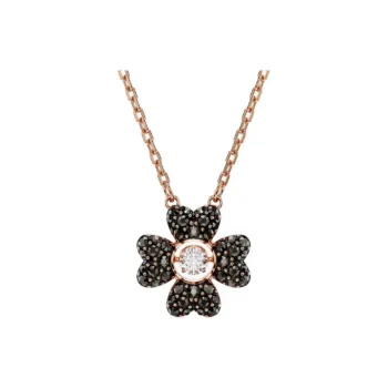 Swarovski Rose Gold Tone Plated Necklaces Women's Black