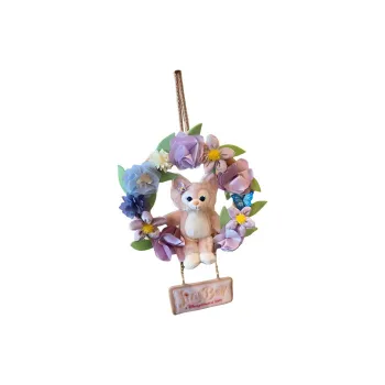 Disney Duffy And Friends Lina Belle Wreath Charm Dolls Plush Pendant 20cm 29cm Height Shanghai Disney