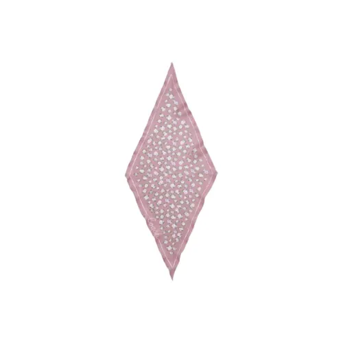 COACH Silk Scarves Unisex Pink/White
