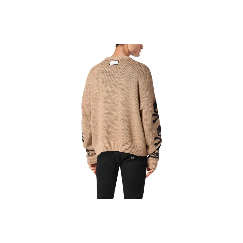 PHILIPP PLEIN Logo embroidered Crew neck Sweater-3
