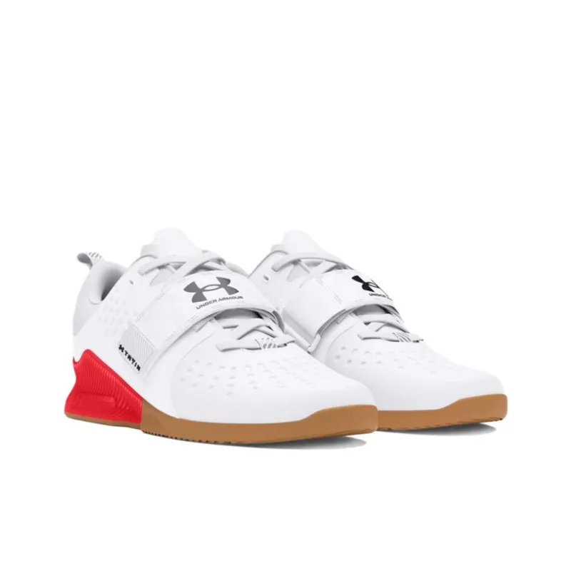 Under Armour Reign Lifter Support Balance Low Top Training Shoes Unisex Red White-1