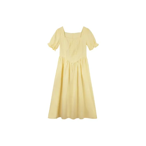 Migu Short-Sleeved Dresses Women's Castle Princess Q12225 Yellow