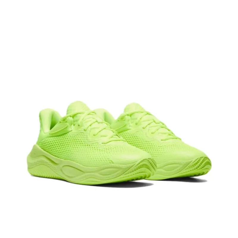 Under Armour Curry Splash 24 Slip Resistant Abrasion Resistant Shock Absorbers Low Top Basketball Shoes Unisex Yellow-2