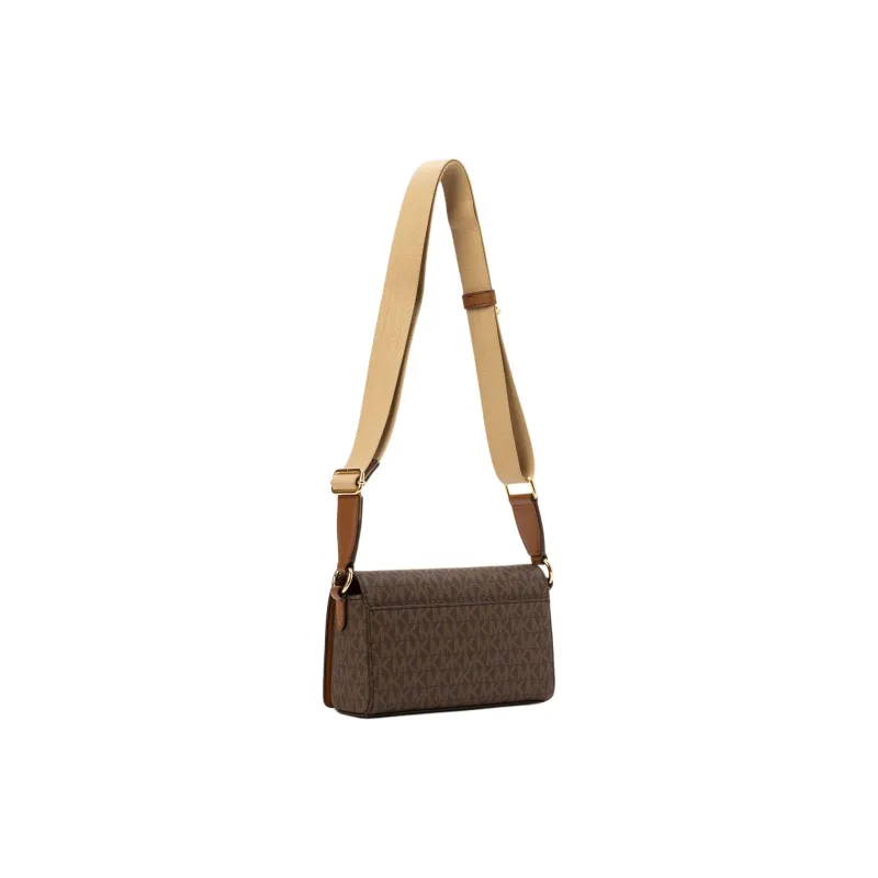 MICHAEL KORS Coated Canvas Crossbody Bag Shoulder Bag Small Size Women's Dark Brown-1