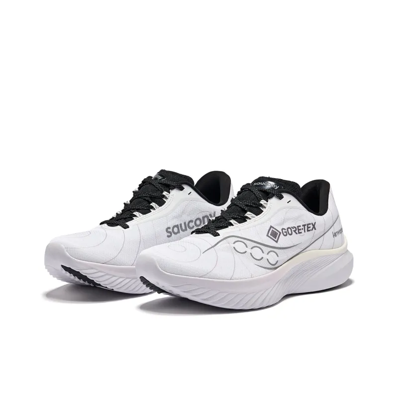 Saucony Coverage Moisture Wicking Breathable Low Top Running Shoes Men's White-3