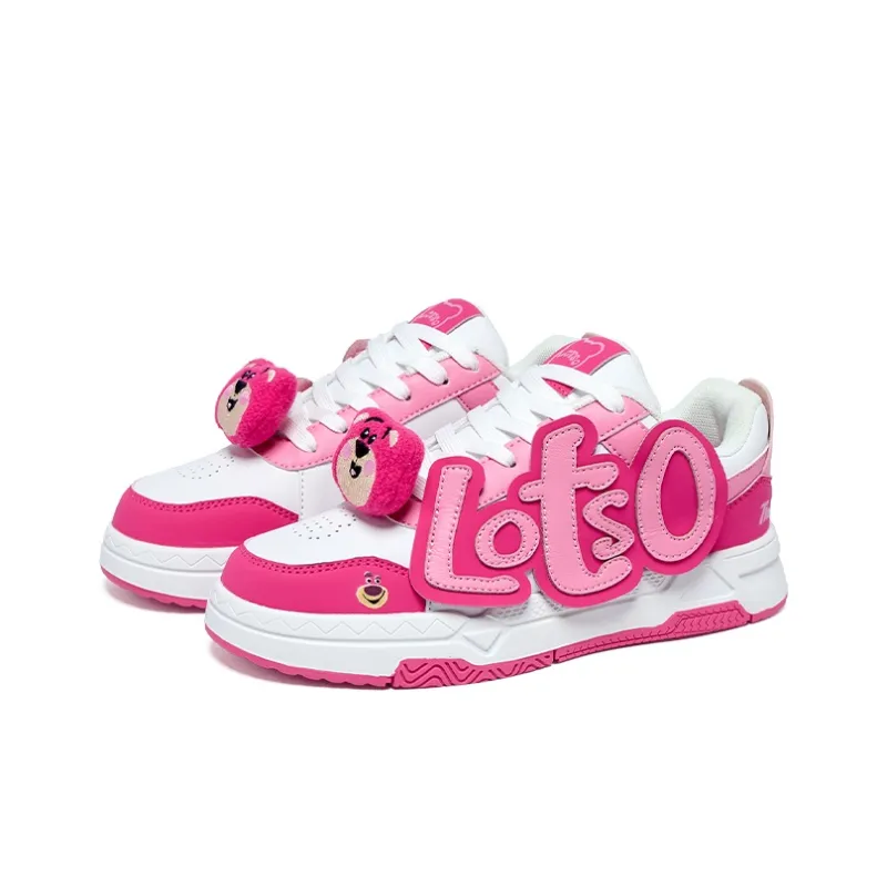 Disney Strawberry Bear Series Slip Resistant, Abrasion Resistant, Breathable Low Top Skateboard Shoes Women's Pink-0