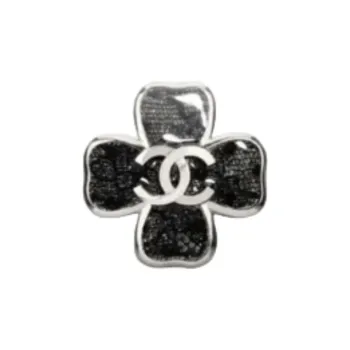 CHANEL 1986 1988 Cc Logo Clover Earrings