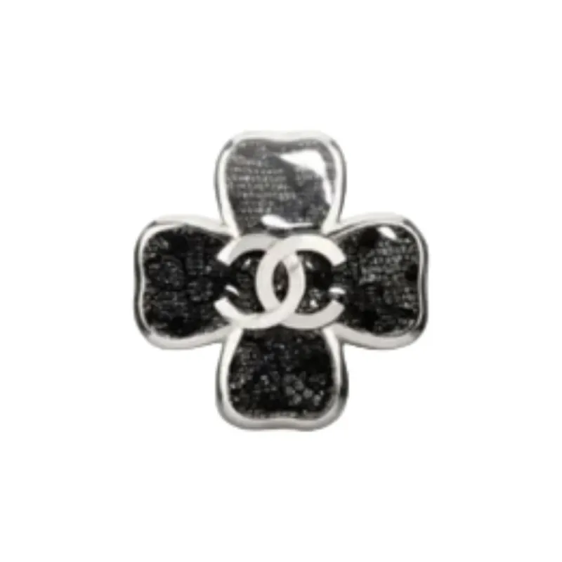 CHANEL 1986 1988 Cc Logo Clover Earrings-0