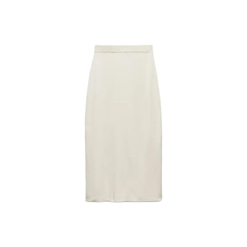 ZARA Casual Long Skirts Women's White-1