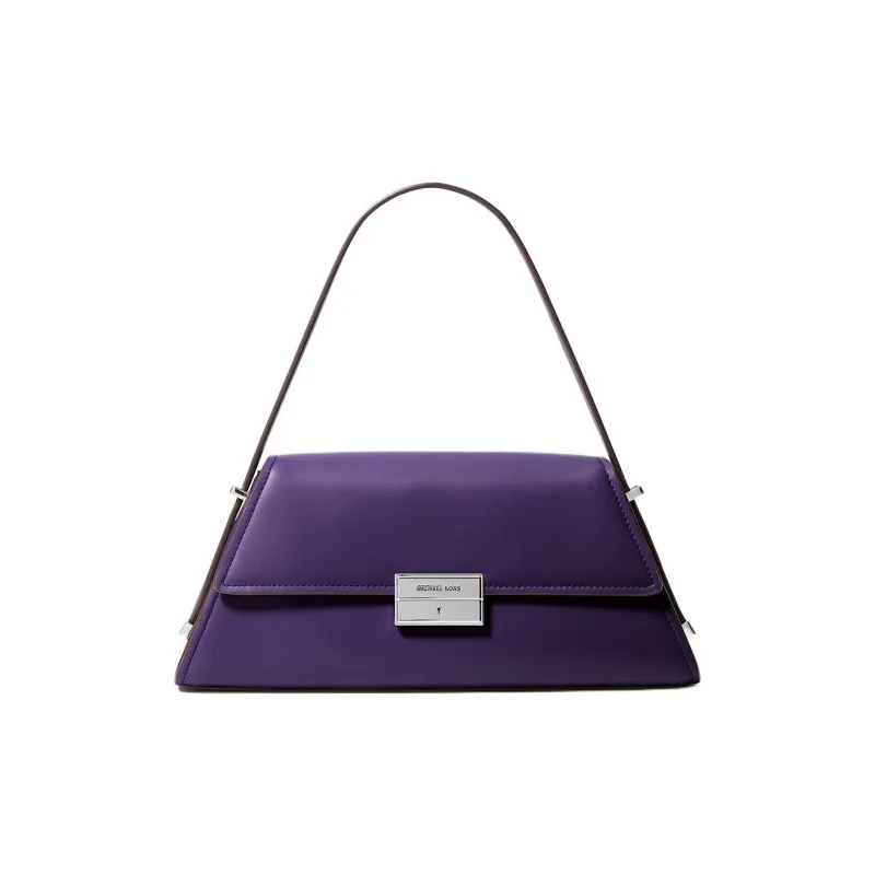 MICHAEL KORS Leather One Shoulder Handbag Medium Size Women's Dark Purple-0