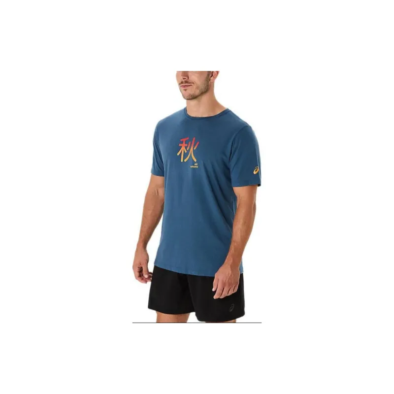 Asics Unisex Short Sleeve T-Shirt Unisex Vintage Indigo-3
