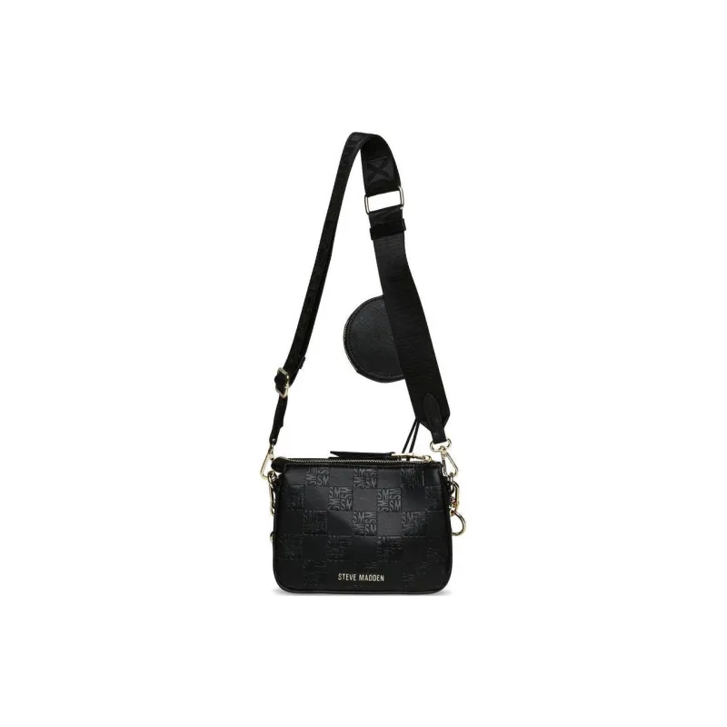 STEVE MADDEN Synthetic Fiber Crossbody Bag Shoulder Bag Women's Black-3