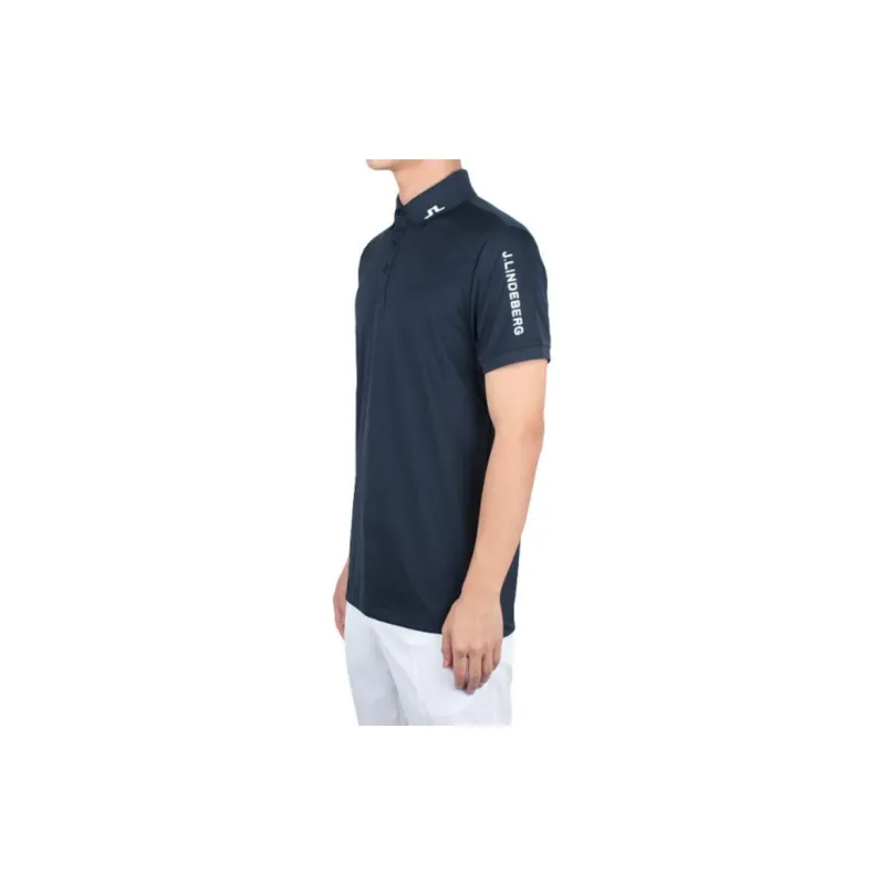 J.Lindeberg Tour Tech Logo embroidered Polo Shirt-4