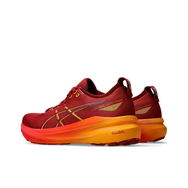 Asics Gel Kayano 31 Shock Absorbers Slip Resistant, Abrasion Resistant, Breathable Low Top Running Shoes Men's Red-2