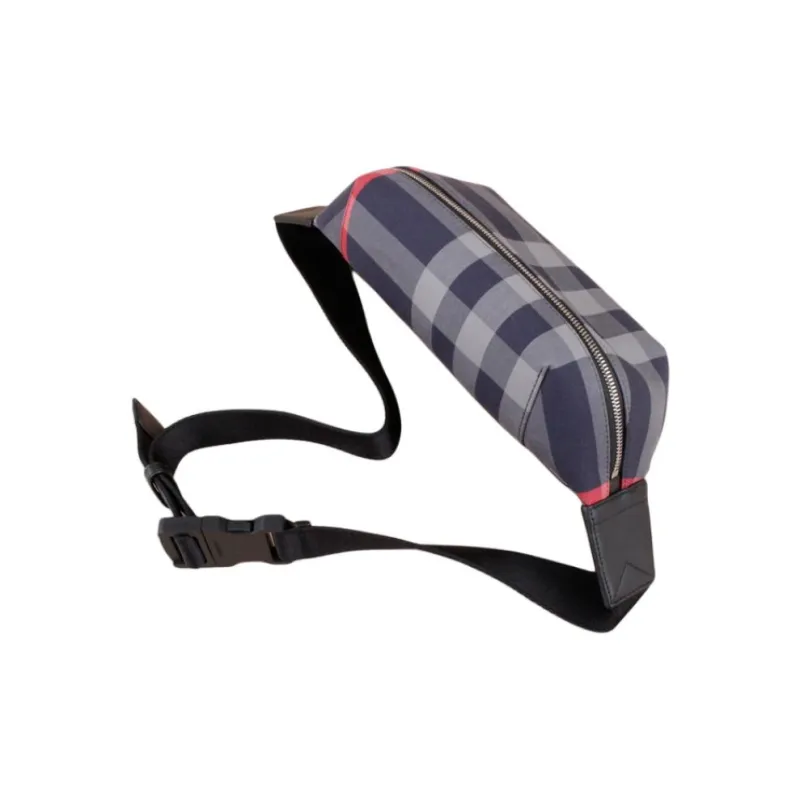 Burberry Canvas Fanny Pack Medium Size Men's Marine Blue-4