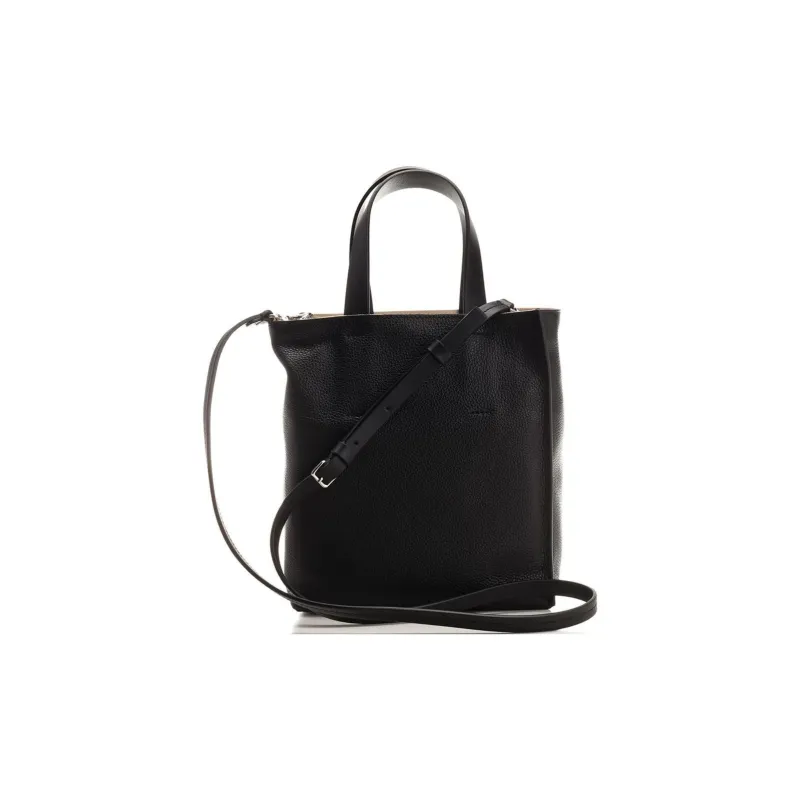MARNI Museo Calfskin Tote Bag, Shopping Bag, Shoulder Bag, Handbag Mini Women's Black-2