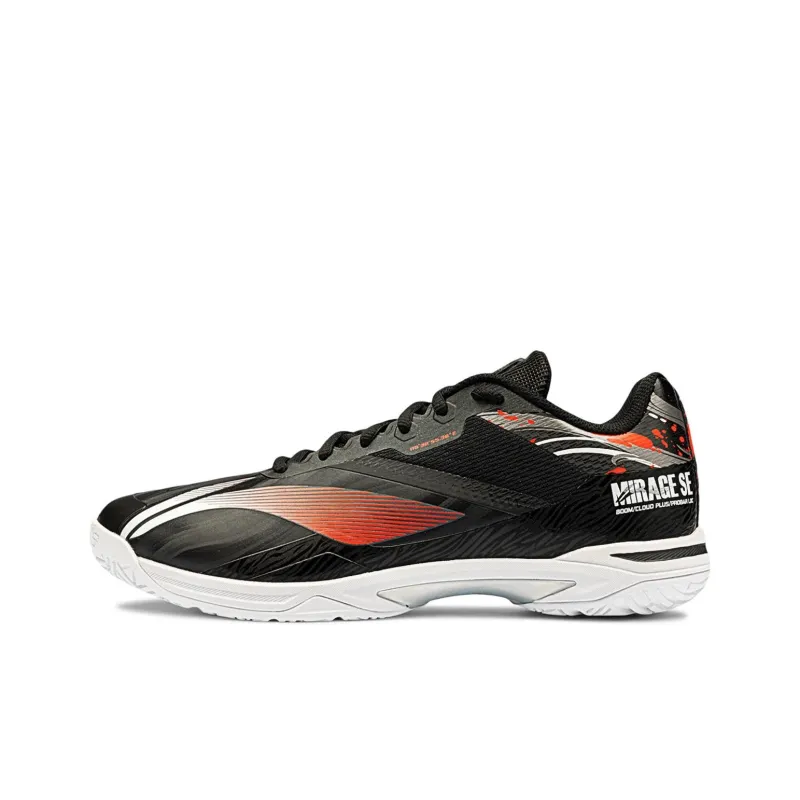 LiNing Anti Slip Wear Resistant Low Top Badminton Shoes Unisex Black-0