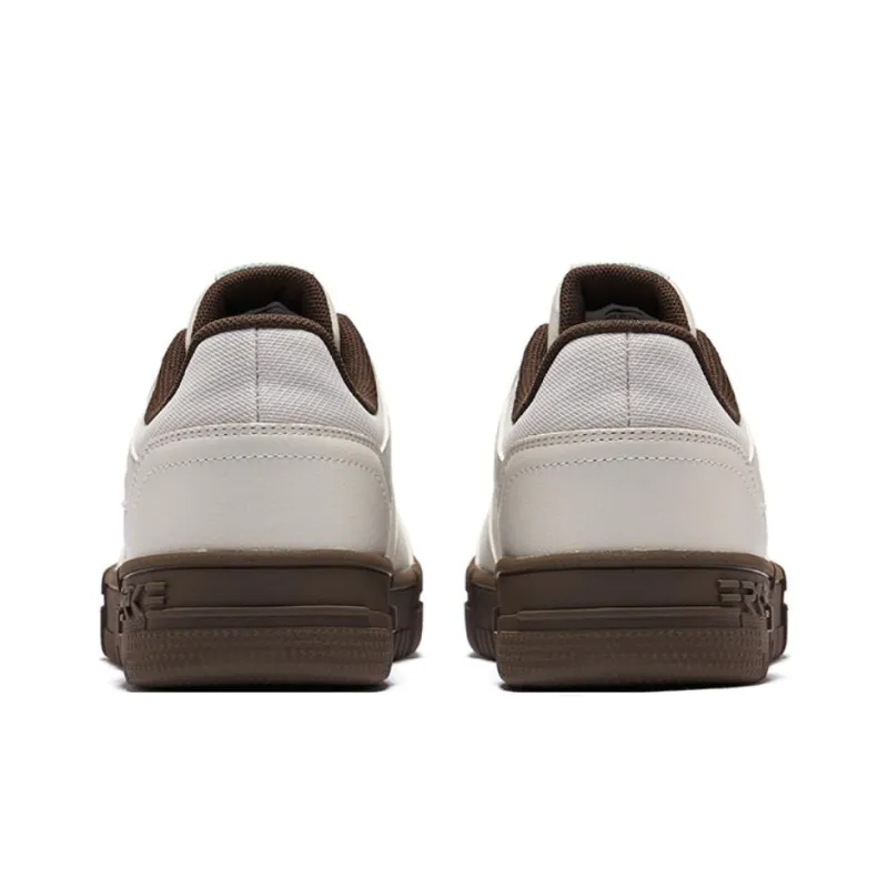 Erke Shimmer 2.0 Anti-Slip Wear-Resistant Low-Top Skateboard Shoes Men's Light Beige Dark Sandalwood-3