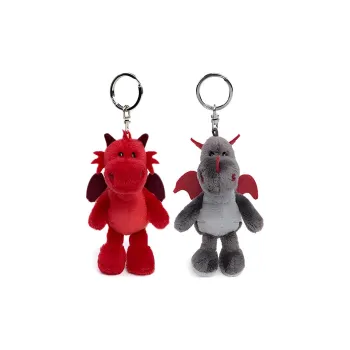 NICI Red Dinosaur Gray Dinosaur Combo Dolls Plush Pendant 10cm Height