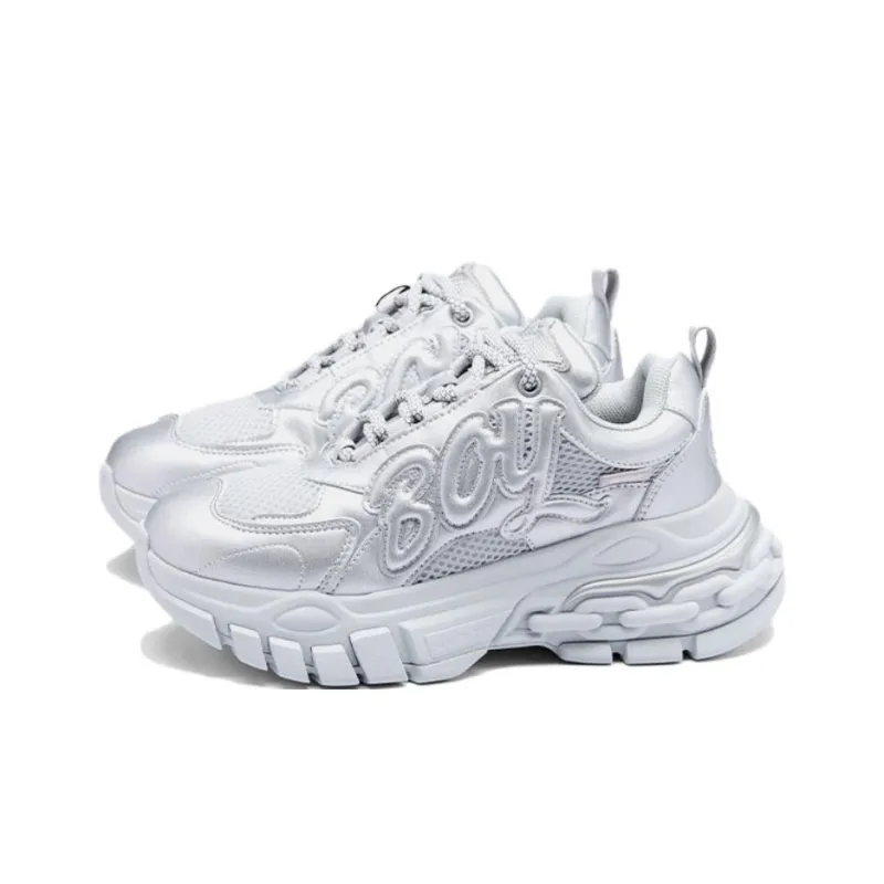 Boy London Low Top Chunky Sneakers Unisex Silver-2