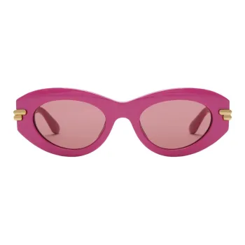 Bottega Veneta Oval Frame Sunglasses