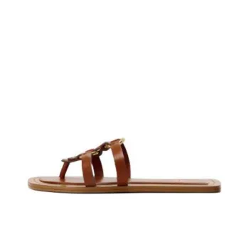 ZARA Slide Slippers Women's Brown