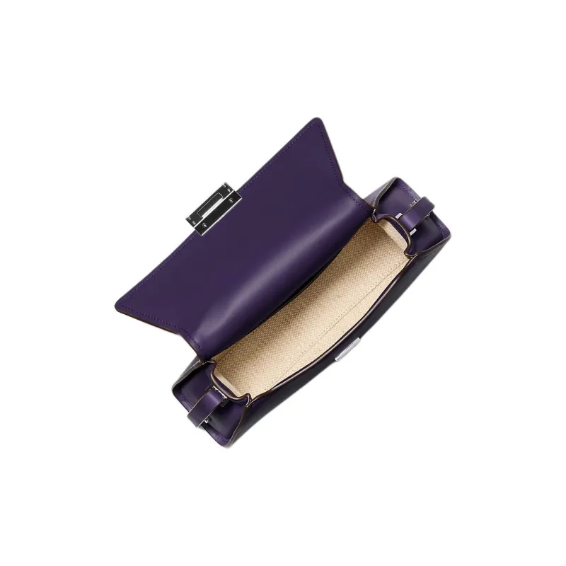 MICHAEL KORS Leather One Shoulder Handbag Medium Size Women's Dark Purple-2