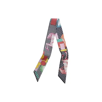 HERMES Mulberry Silk Scarves Women's Multicolor
