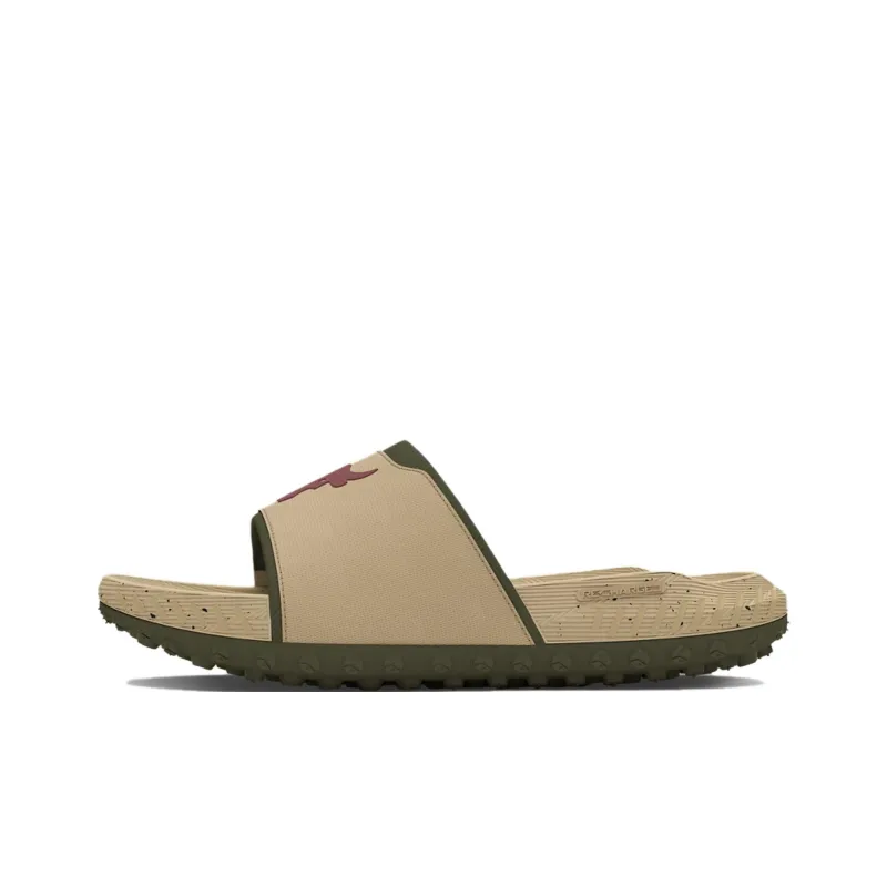 Under Armour Project Rock 3 Slip-Resistant Abrasion-Resistant Slide Slippers Unisex Brown-0