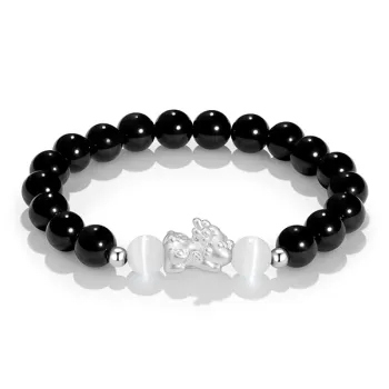 Central Fashion Obsidian Jade Bracelet, Good Luck Men's