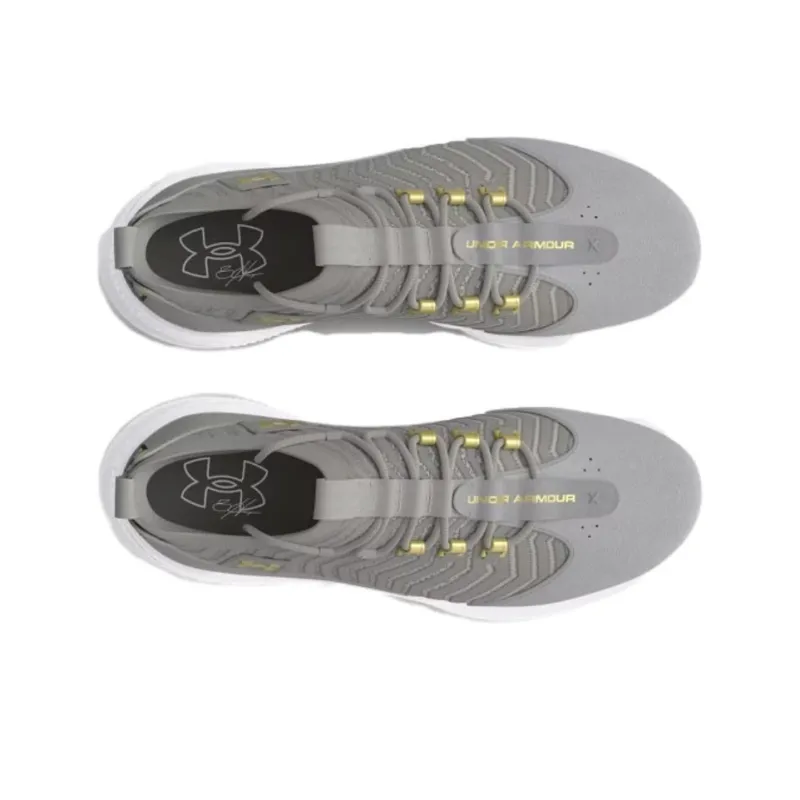 Under Armour Anti Slip Wear Resistant Low Top Training Shoes Men's Gray Gold-2