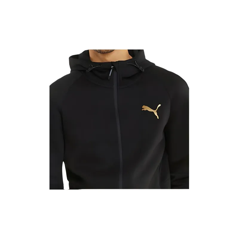 PUMA EVOSTRIPE Full Zip Hoodie Jacket Men's Black-5