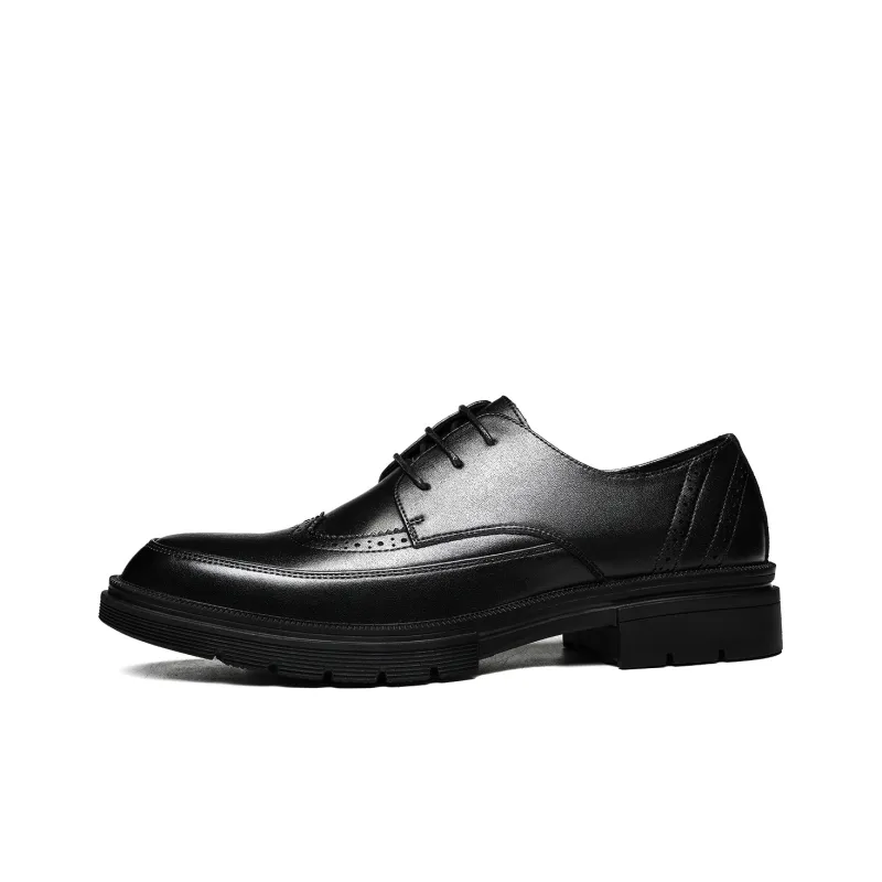 CHINT Dress Shoes Men Low Top Brown-0