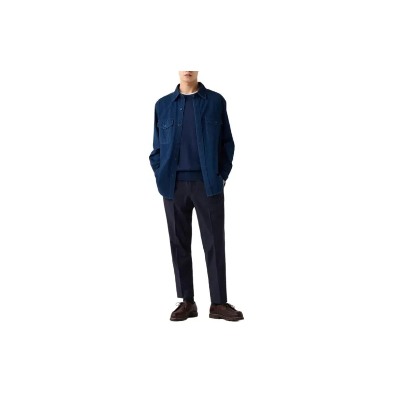 UNIQLO Casual Pants Men's Navy Blue-2