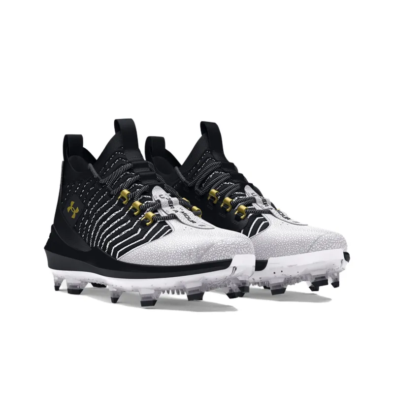 Under Armour Harper Breathable Mid Top Baseball Shoes Men's Black-2