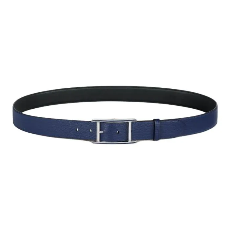 CARTIER Cow Leather Leather Belts Unisex Black Width 3.5CM-1