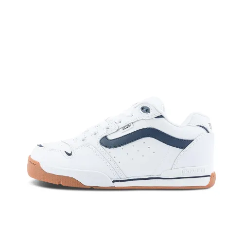 Vans Rowley Slip-Resistant Cushioning Wear-Resistant Low-Top Skateboard Shoes Unisex White Blue
