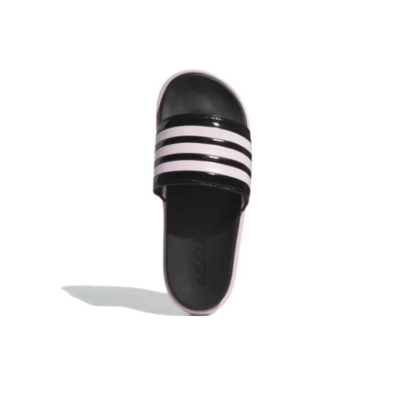 Adidas Adilette Platform Slides Core Black Clear Pink Women's-3