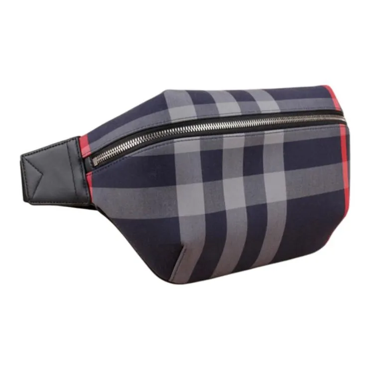Burberry Canvas Fanny Pack Medium Size Men's Marine Blue-1