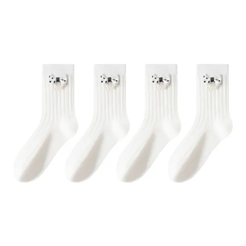 MIIOW Trend Party Series Mid Calf Socks Women's 4 Pack
