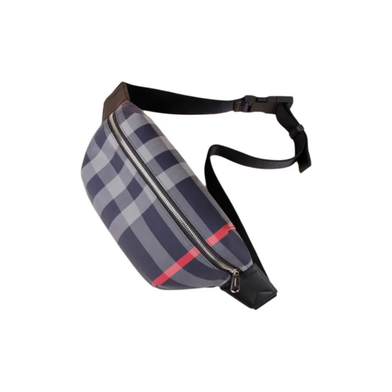 Burberry Canvas Fanny Pack Medium Size Men's Marine Blue-3
