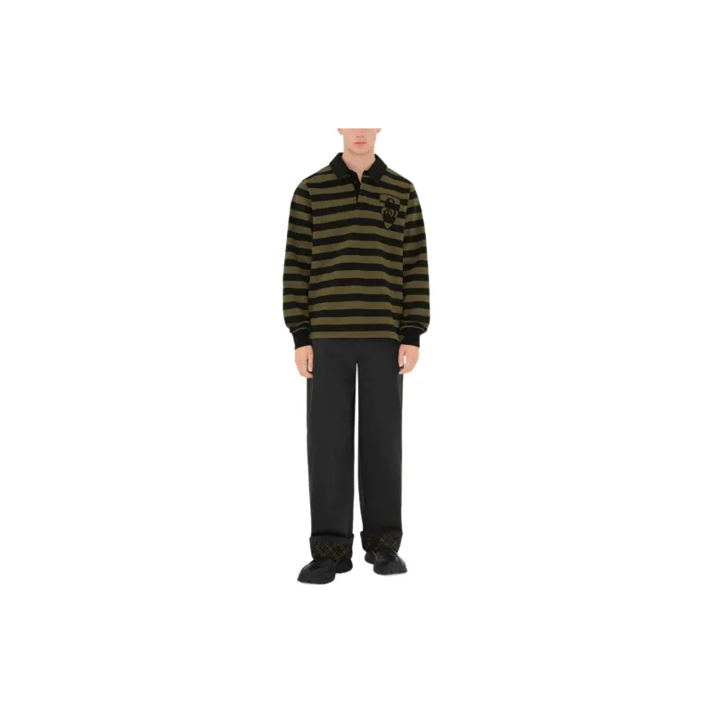 Burberry FW24 Polo Shirt Men's Olive-1